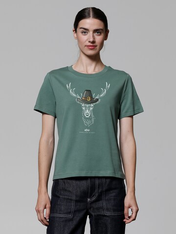 Maglietta ' Hirsch ' di Watapparel in verde: frontale