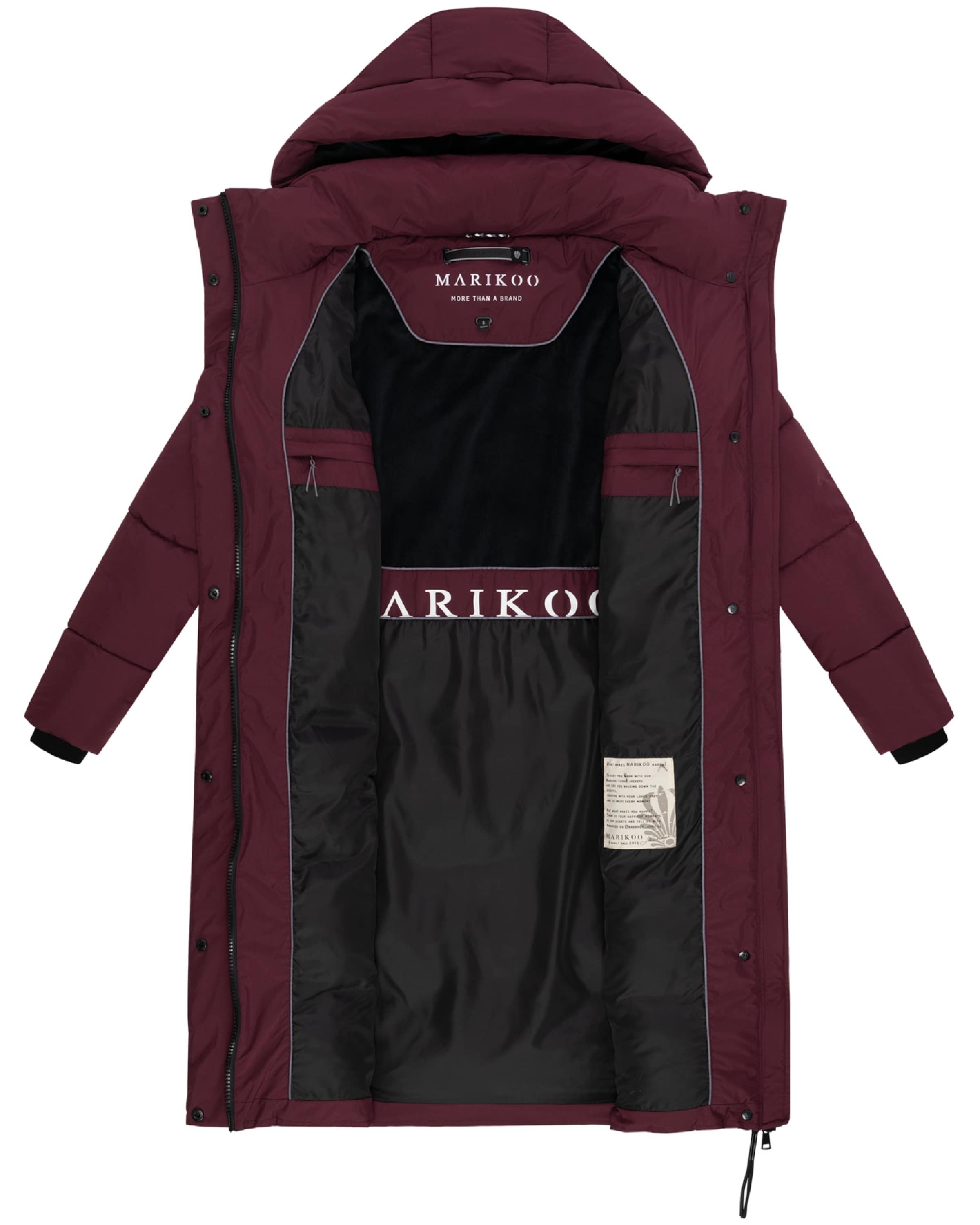 MARIKOO Winter Coat 'Chumanii XVI' in Red