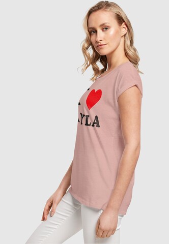 Maglietta 'I Love Layla' di Merchcode in rosa