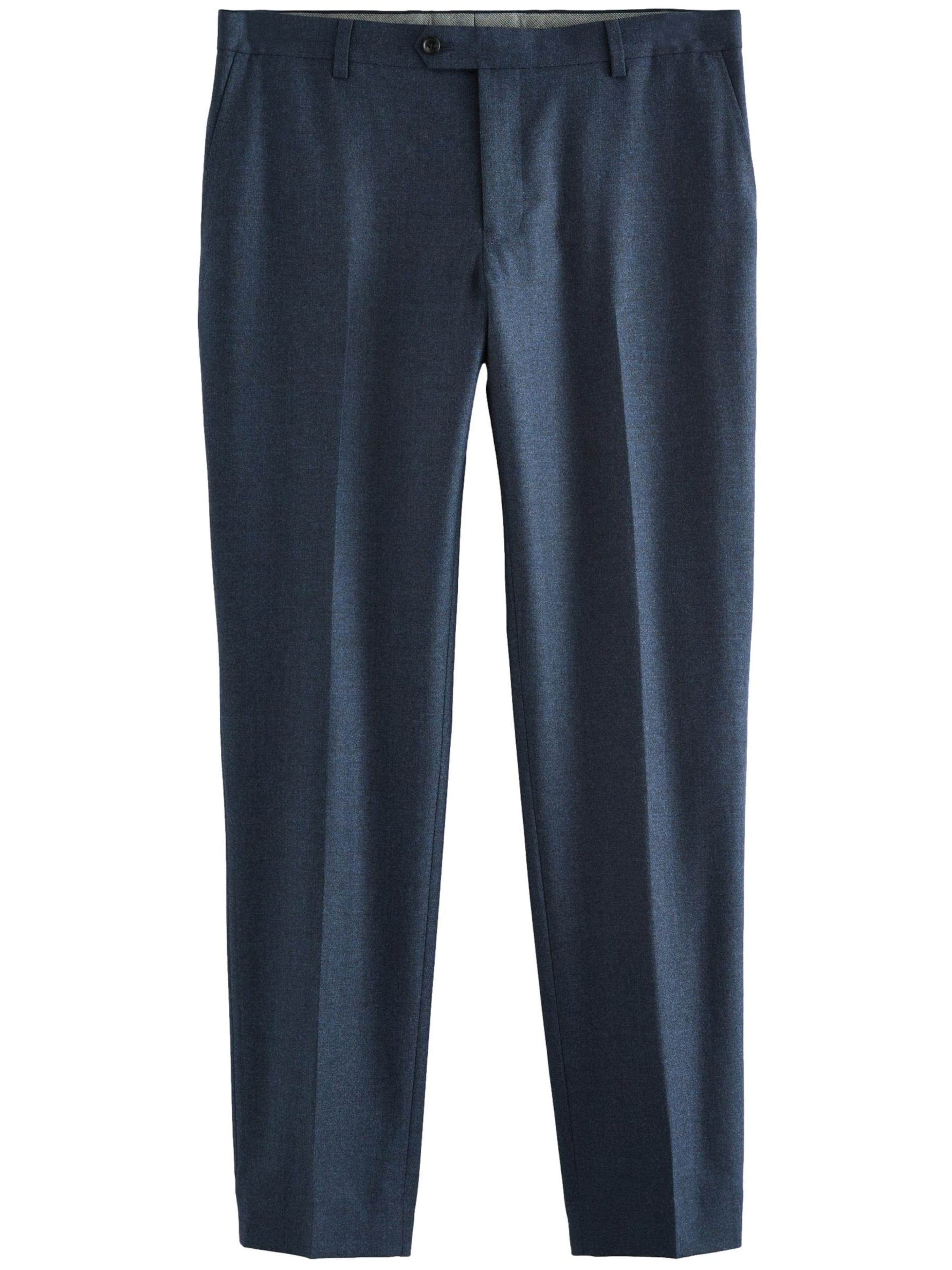 Next Slim fit Trousers with creases in Blue: front