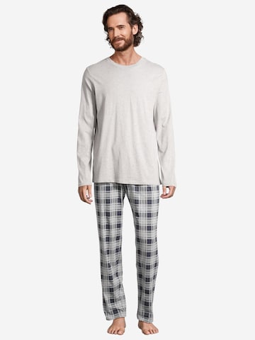 SCHIESSER Pajamas long 'Night & Home' in Grey
