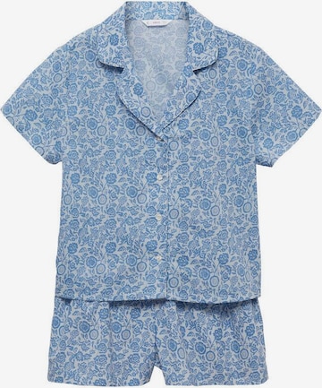 MANGO TEEN Pyjama 'Bow' in Blau: predná strana