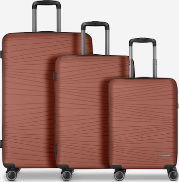 Franky Suitcase Set 'Dallas 3.0' in Red: front