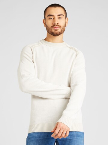 BOSS Sweater 'Apuok' in Beige: front