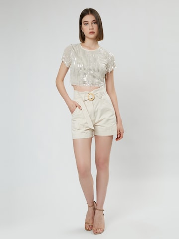 Influencer Flared Shorts 'Safari' in Beige