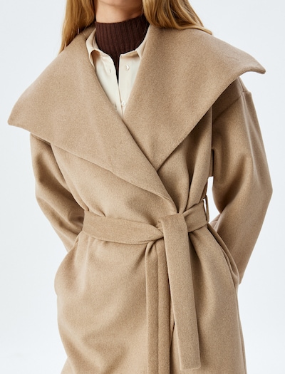 Koton Between-Seasons Coat in Camel, Item view
