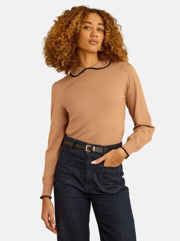 love & roses Pullover in Beige: Vorderseite