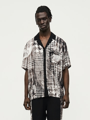 Carlo Colucci Comfort Fit Hemd 'Feig' in Grau: Vorderseite