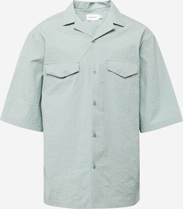 TOPMAN Comfort fit Button Up Shirt in Green: front