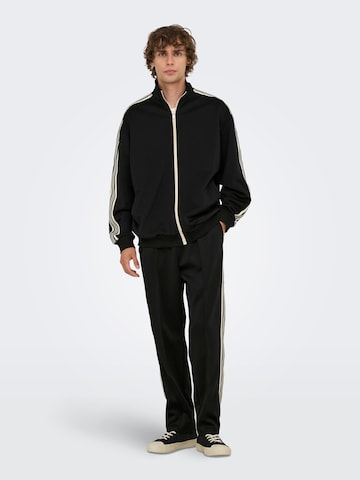 Only & Sons Sweat jacket 'ONSRiber' in Black