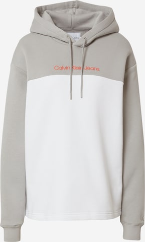 Calvin Klein Jeans Sweatshirt in Grijs: voorkant