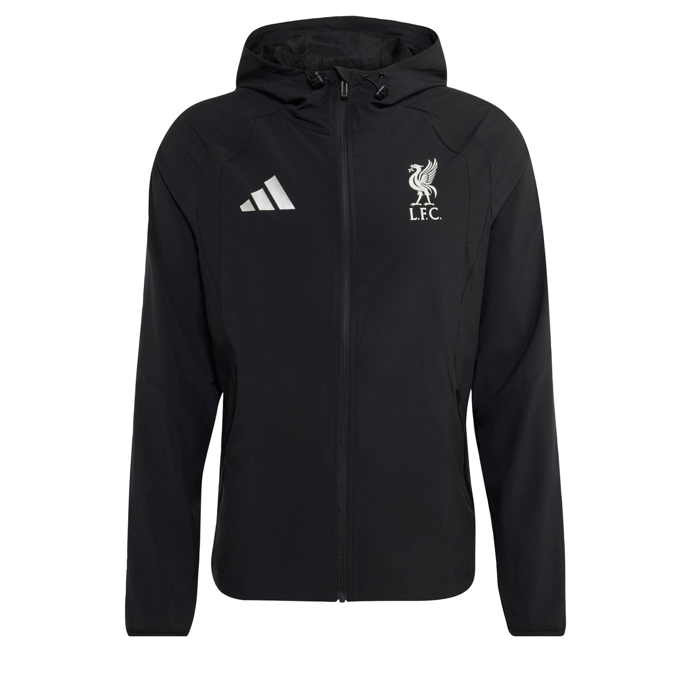 ADIDAS PERFORMANCE Trainingsjack 'FC Liverpool Tiro' in Zwart: voorkant