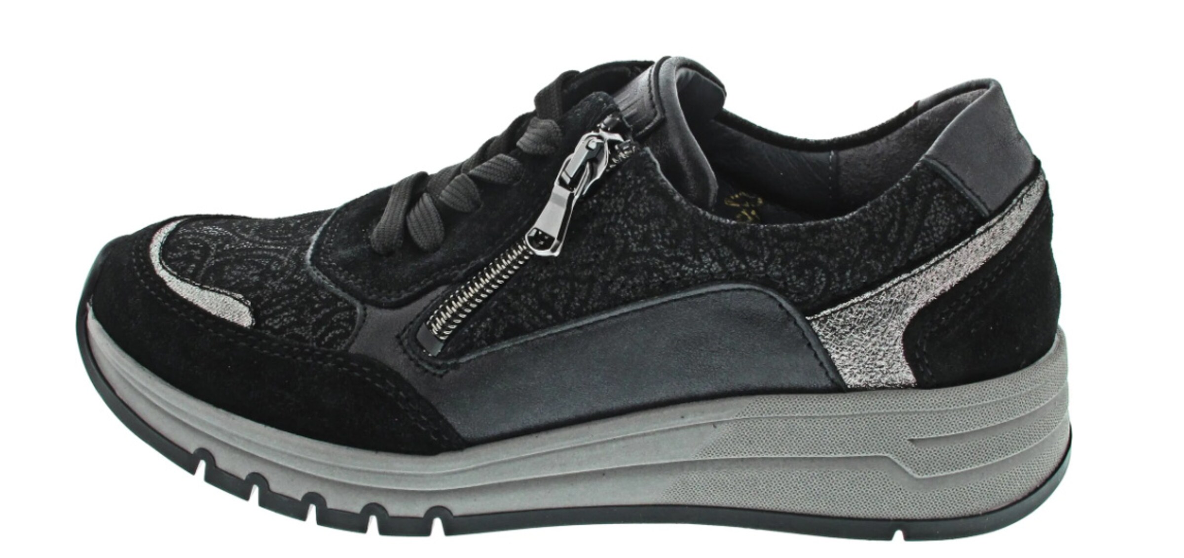 WALDLÄUFER Sportlicher Schnürschuh in Schwarz