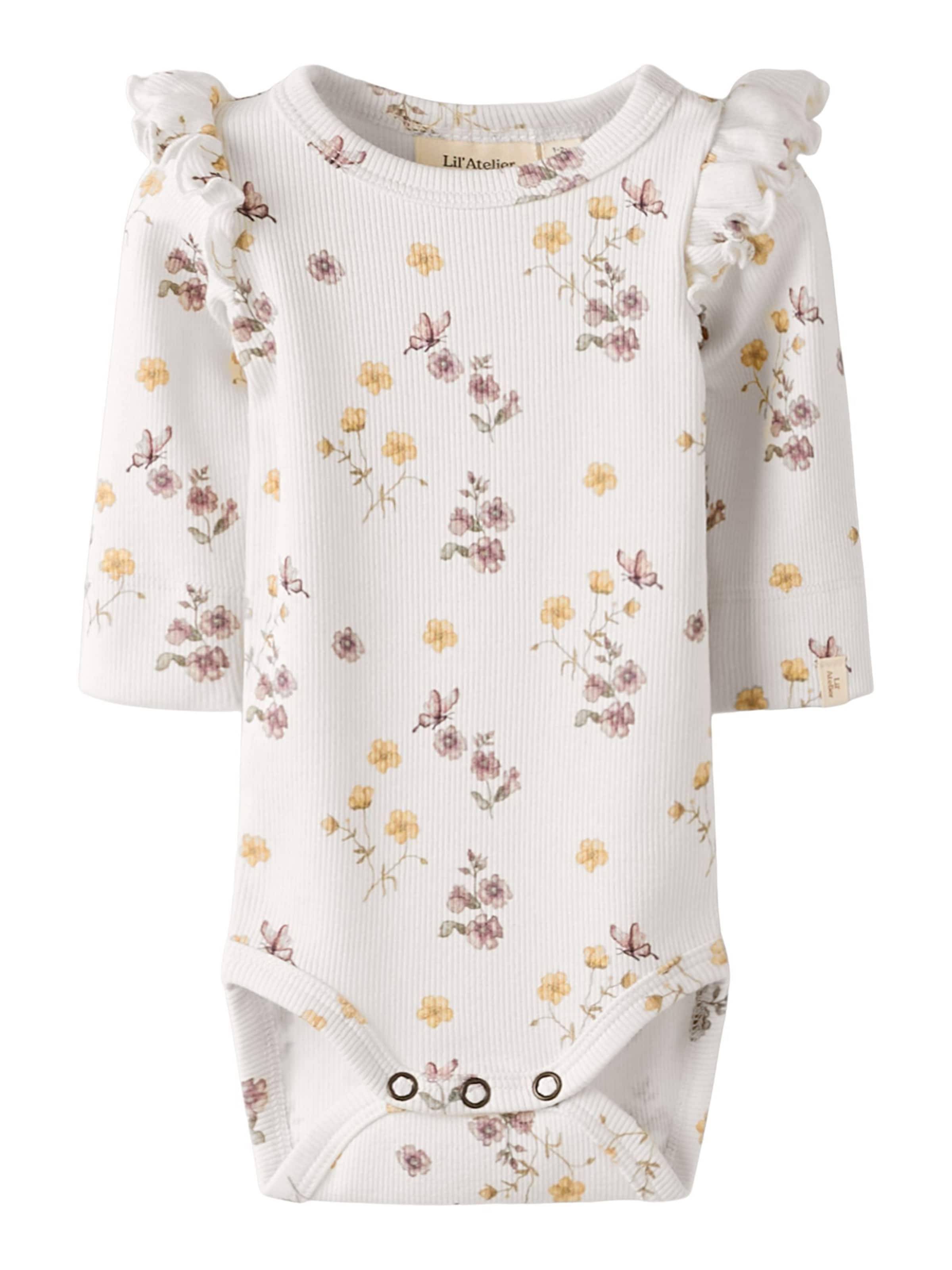 Lil'Atelier - Pijama entero/body en blanco: frente