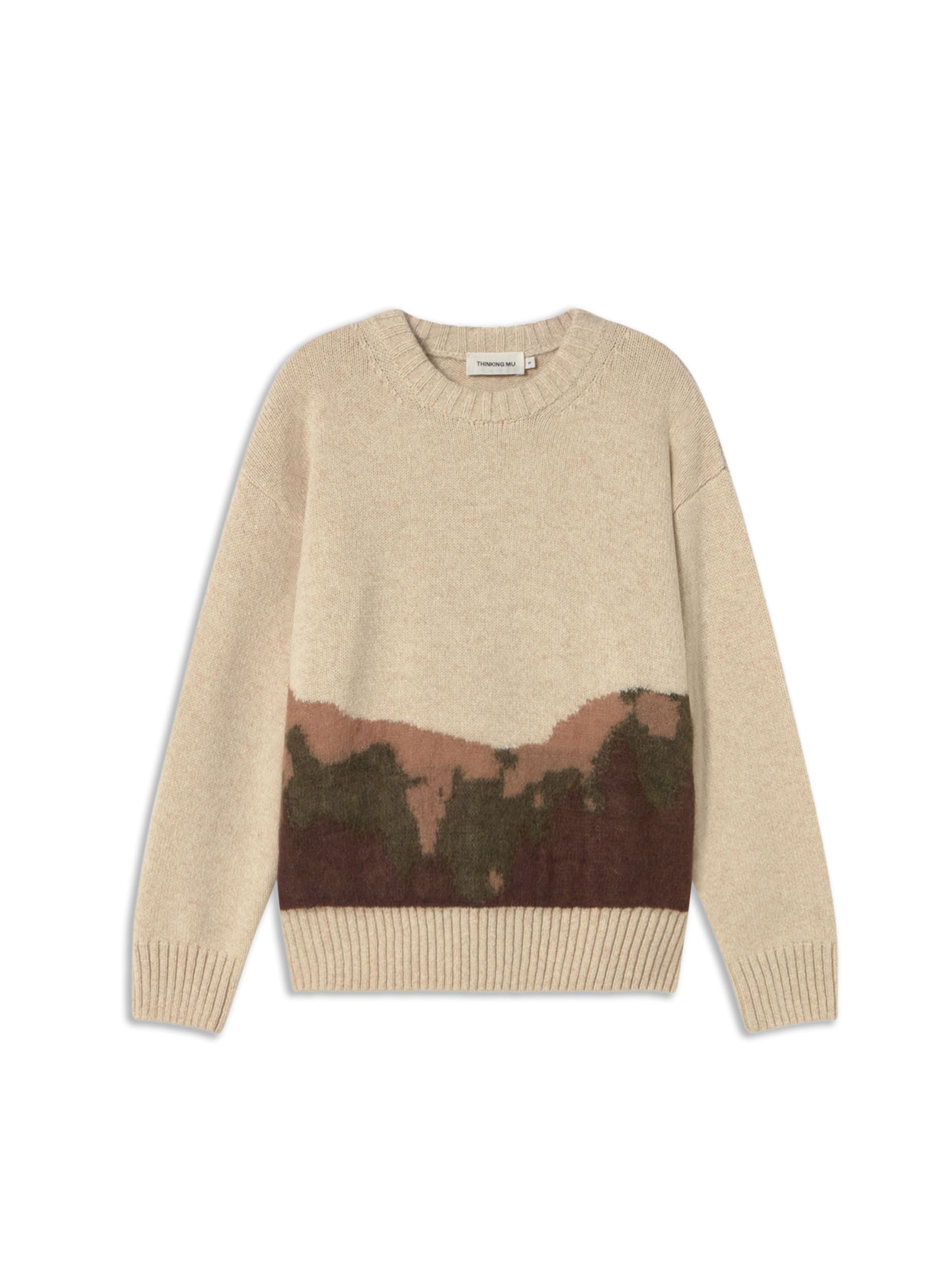 Thinking MU Pulover 'Petra' u bež / smeđa / kaki, Pregled proizvoda