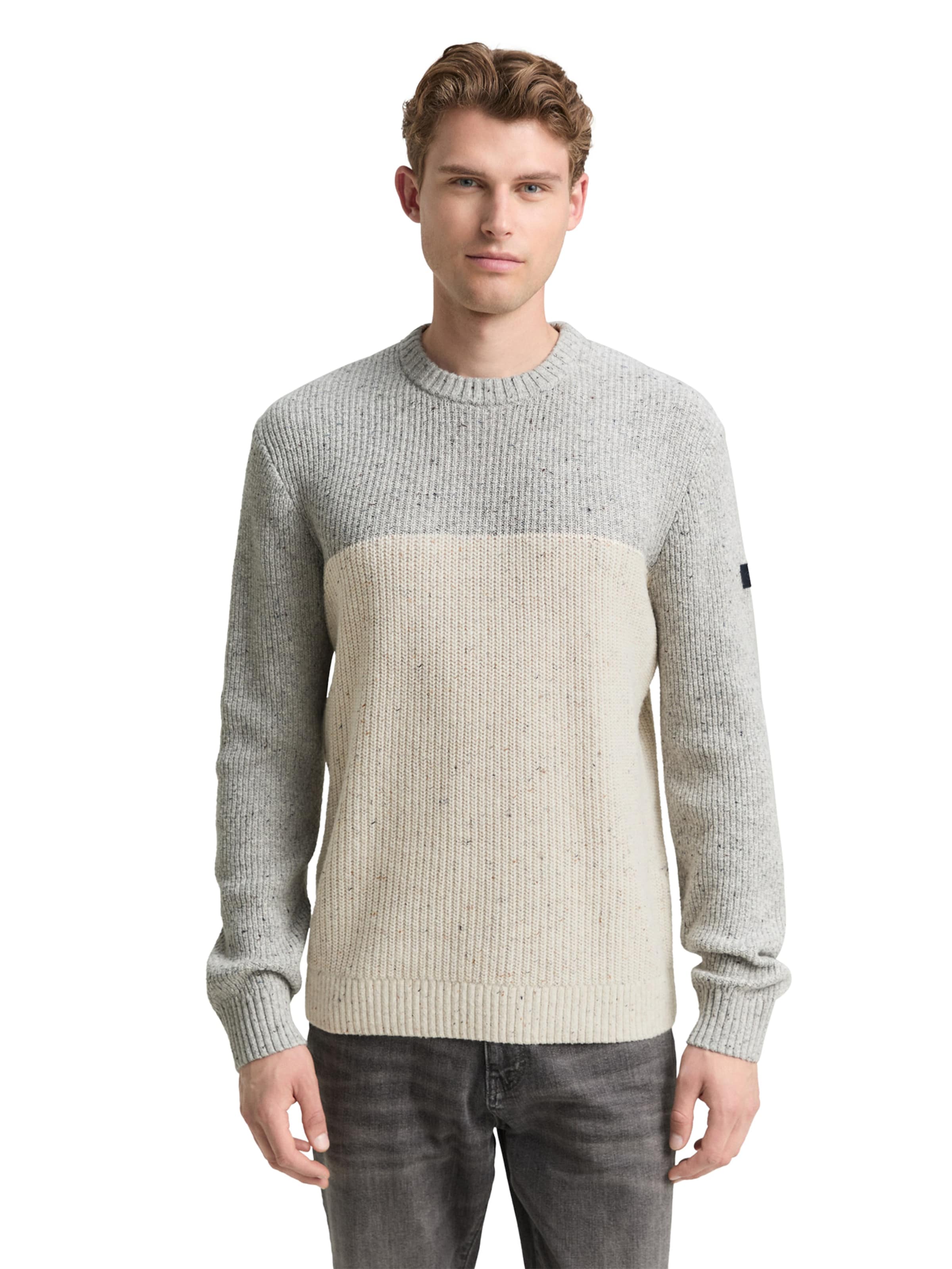 TOM TAILOR Sweater in Grey: front