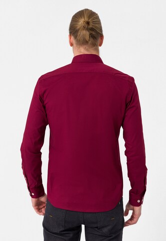 Felix Hardy Slim fit Overhemd in Rood