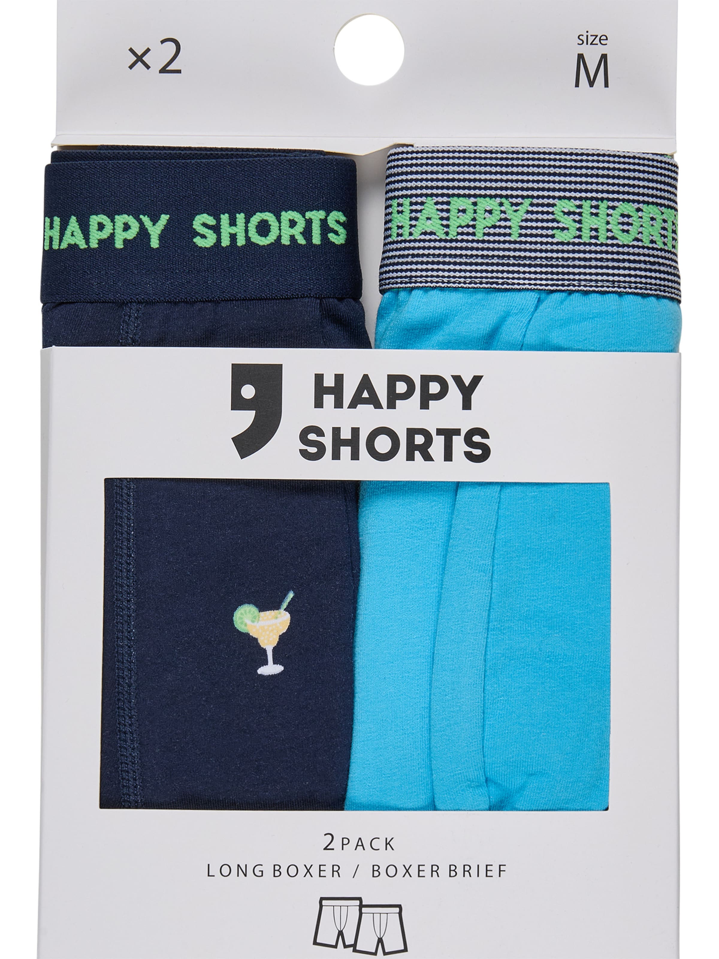 Happy Shorts Boxershorts ' Jersey ' in Blauw