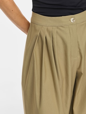 VILA - regular Pantalón plisado 'VIFLIKS' en verde