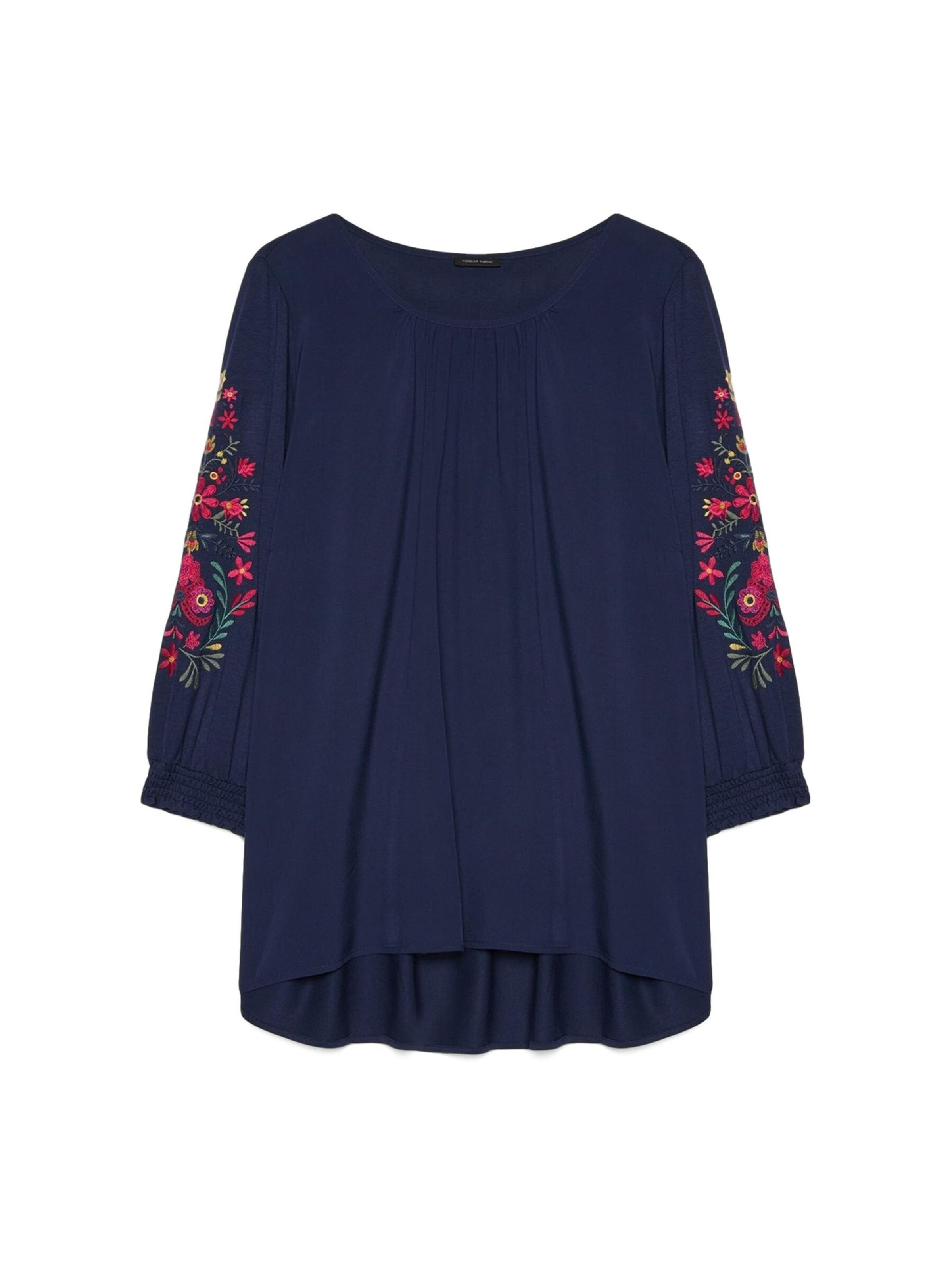 Camicia da donna di Fiorella Rubino in blu: frontale