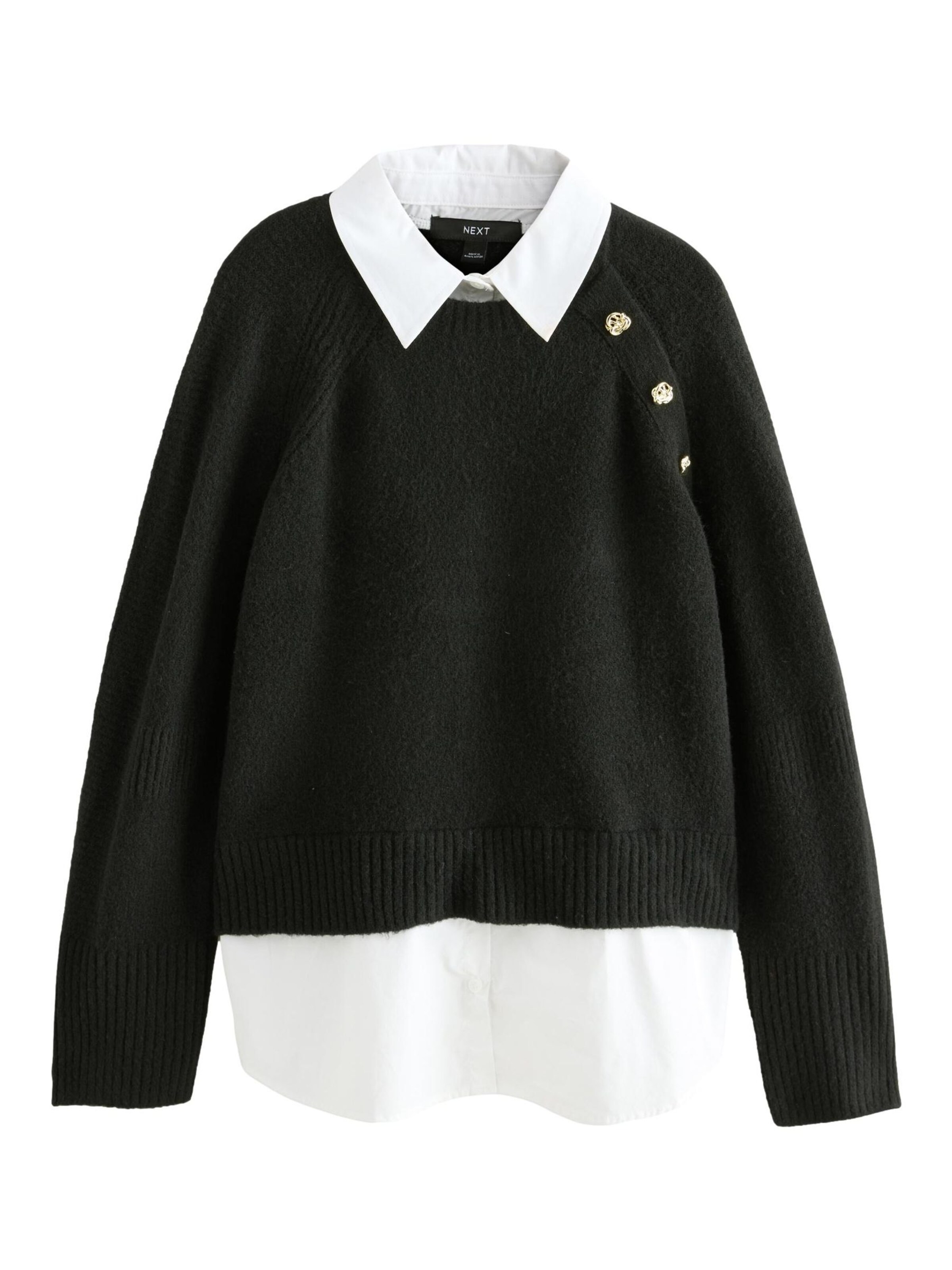 Pulover de la Next pe negru: față