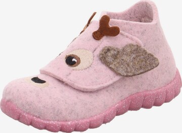 SUPERFIT Slippers 'Happy' in Pink: front