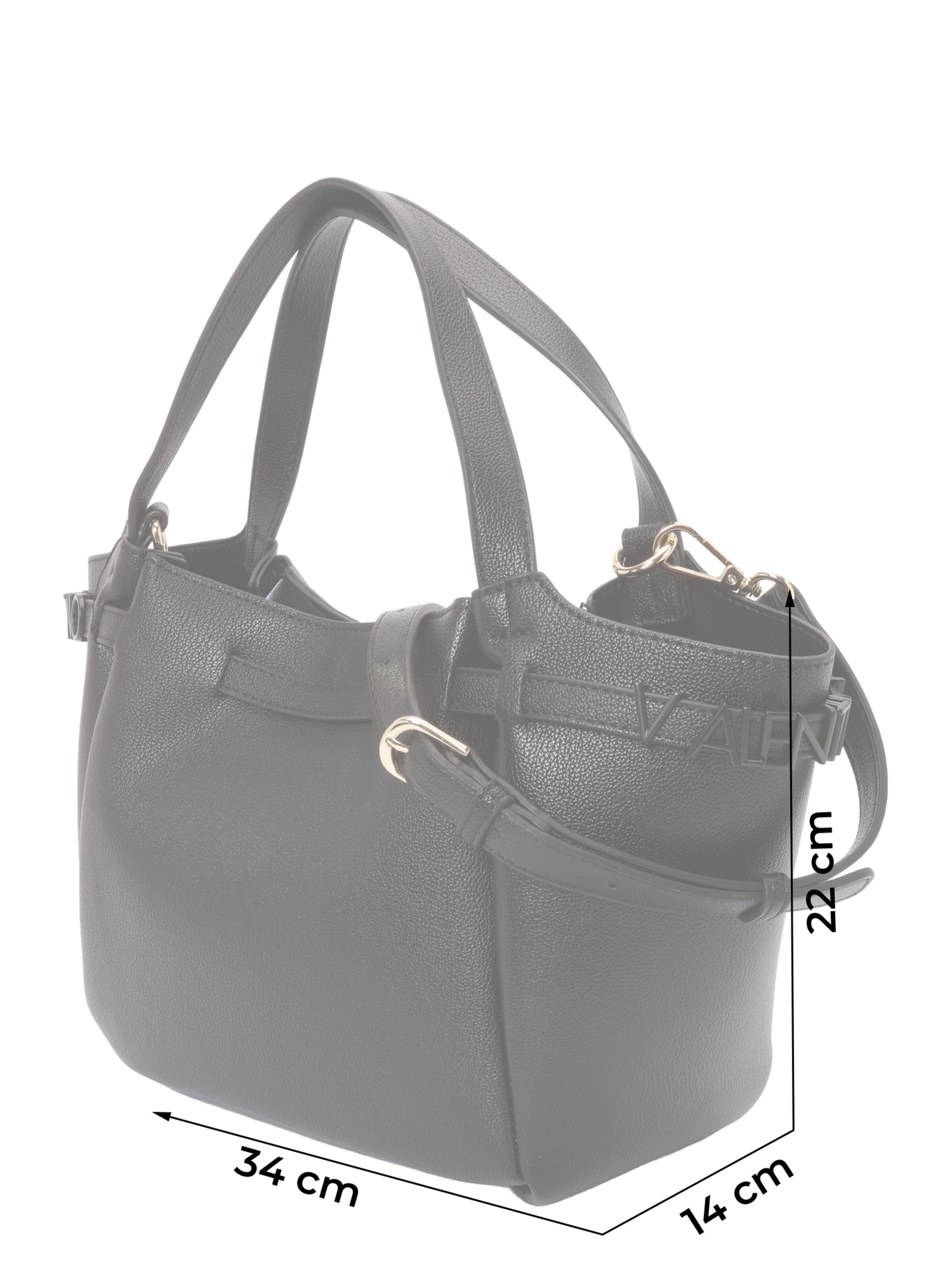 VALENTINO Shopper táska - fekete