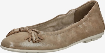Tamaris Ballet Flats in Gold: front