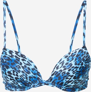 Hunkemöller Push-up Bikini Top in Blue: front