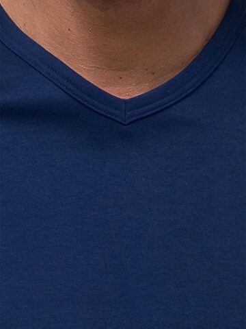 Mey Pyjama kurz 'Graphic Stripes' in Blau