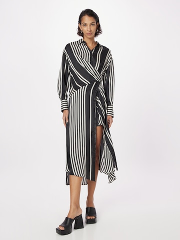 TOPSHOP Shirt Dress in Black: front