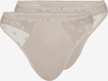 sassa Thong in Beige: front