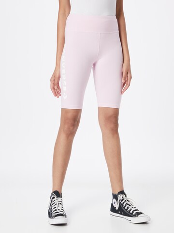 Skinny Leggings CONVERSE en rose : devant