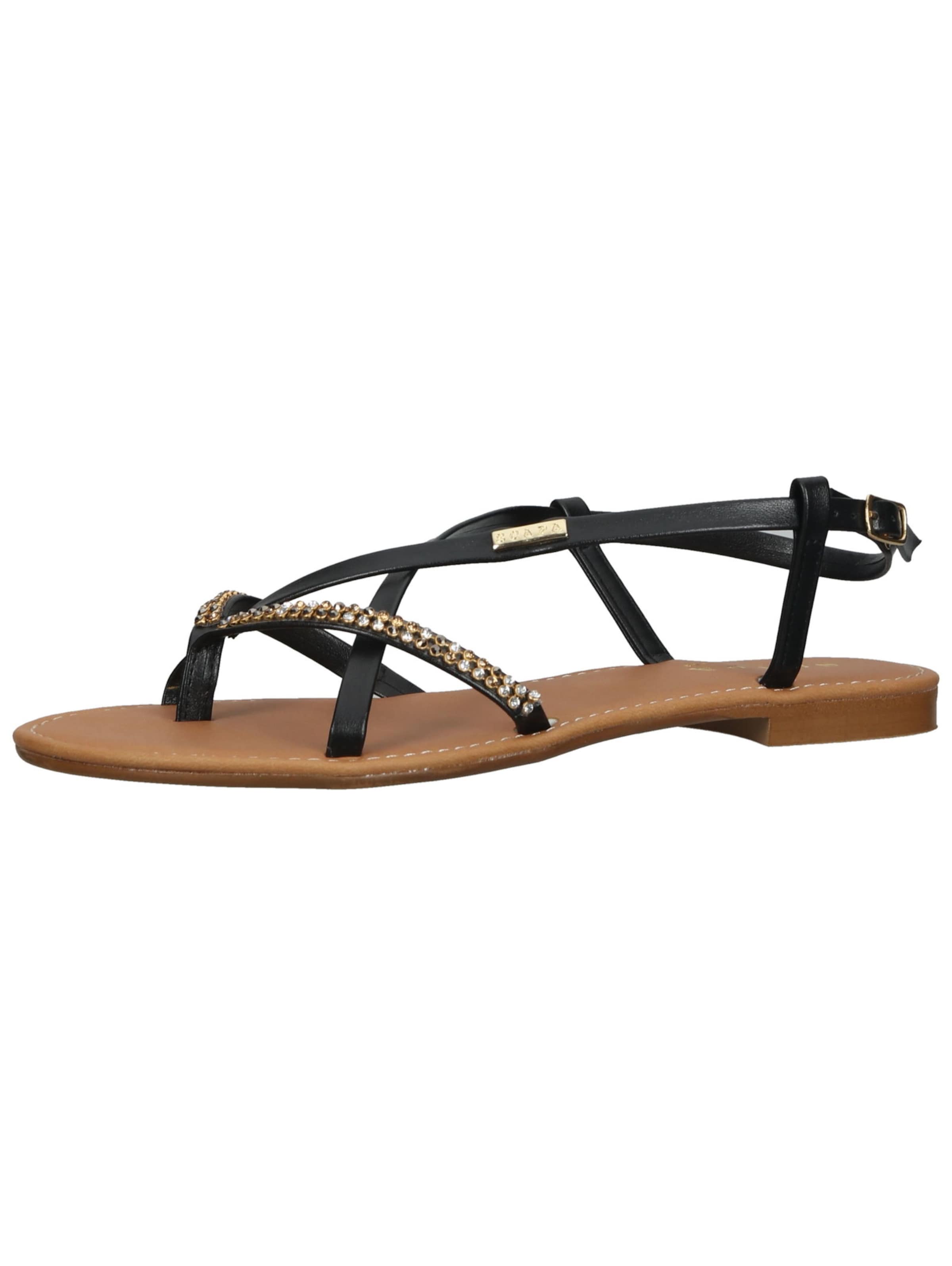 SCAPA Sandalen met riem in Zwart: voorkant