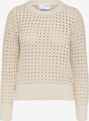 SELECTED FEMME Sweater 'CRUISE' in Beige: front