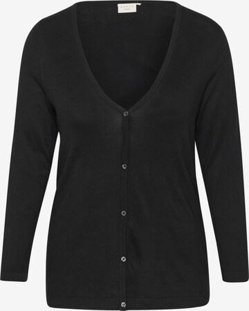 KAFFE CURVE Knit Cardigan 'Farsia' in Black: front