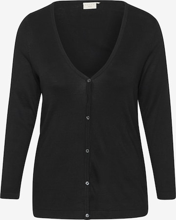 Cardigan 'Farsia' KAFFE CURVE en noir : devant