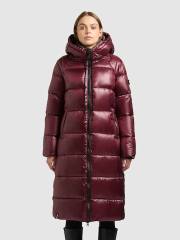 khujo Winter Coat 'Nashi' in Red: front