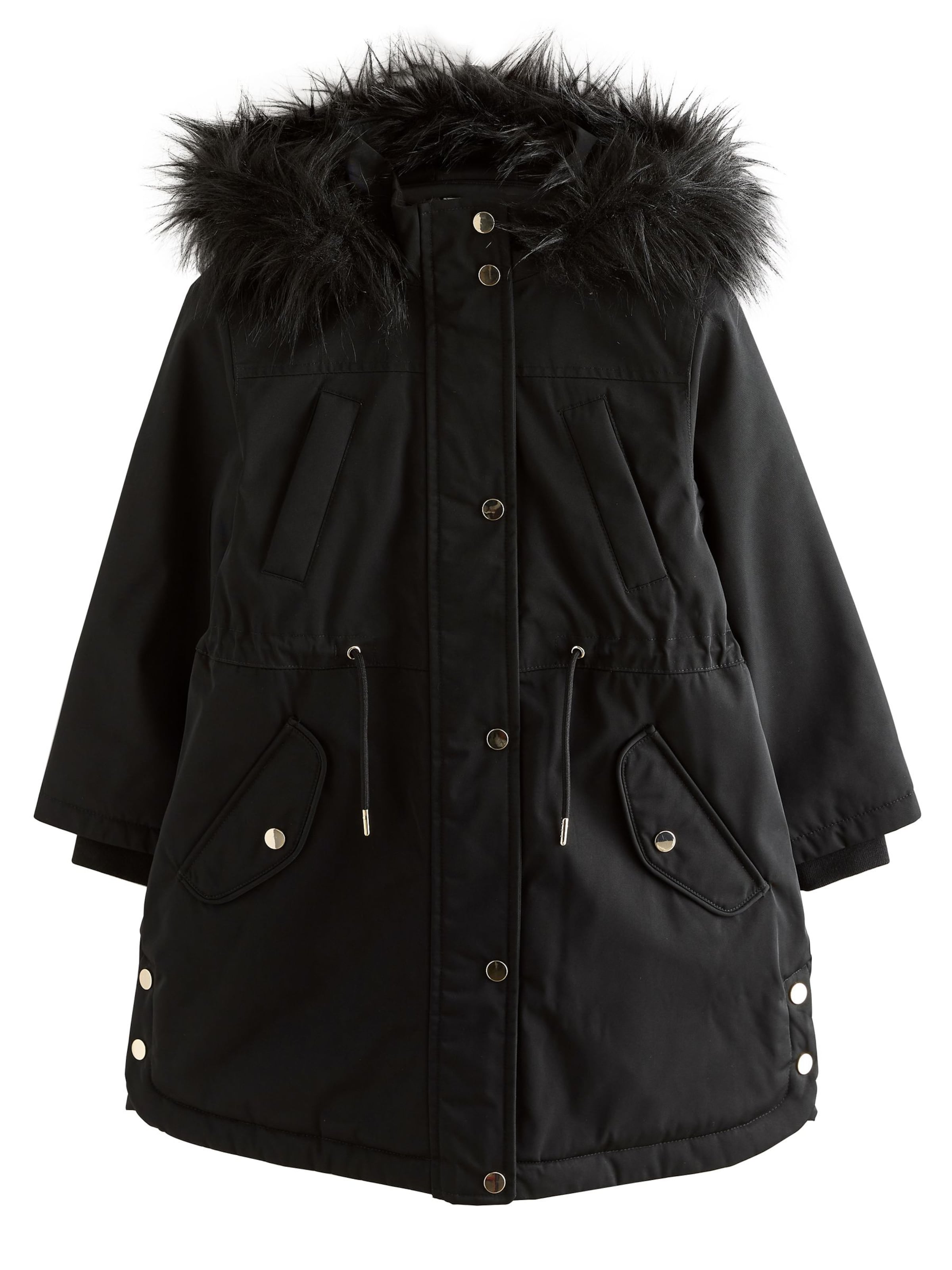 Geacă de iarnă de la Next pe negru: față