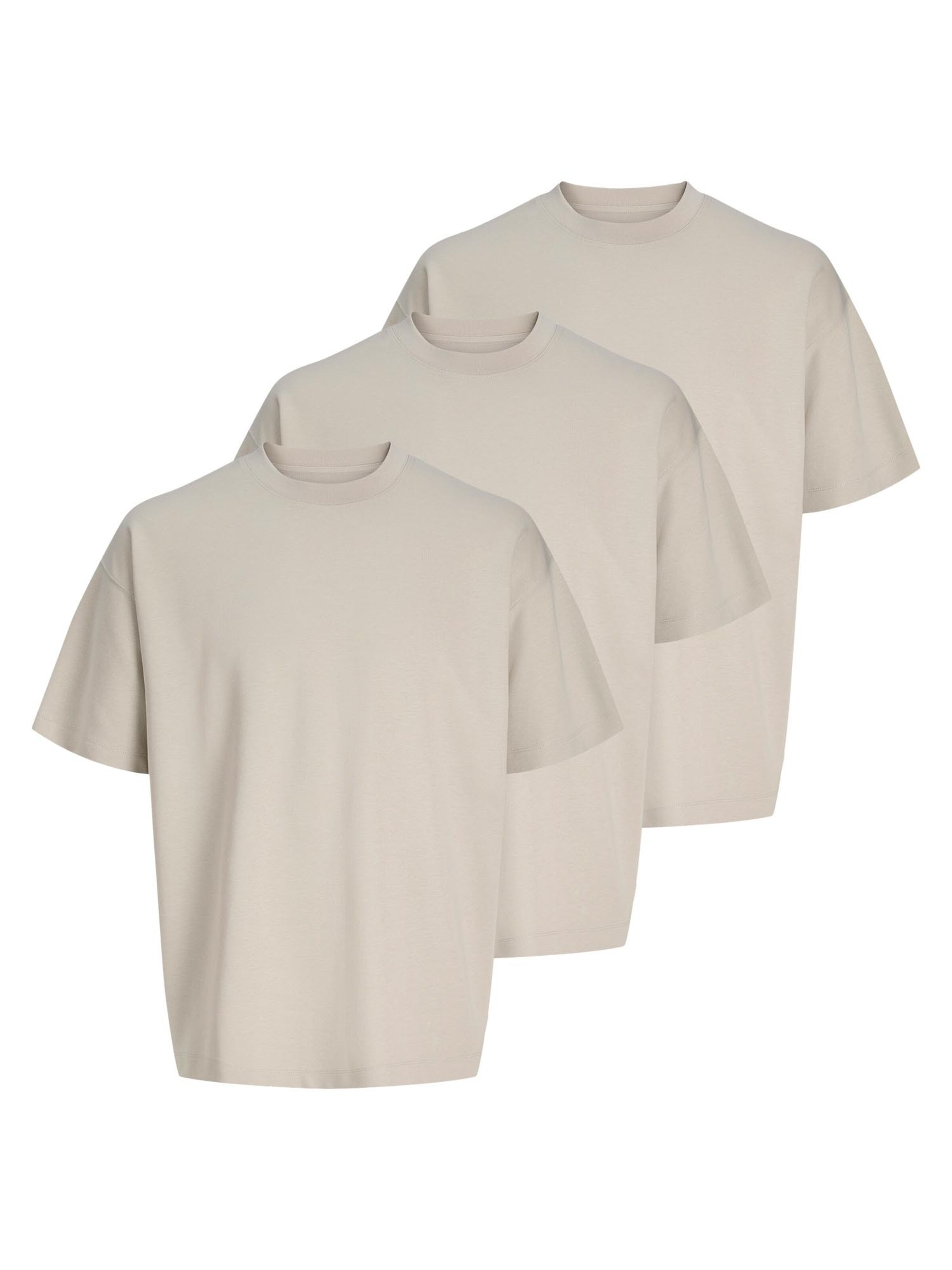 JACK & JONES Shirt 'Barron Tee' in Beige: front