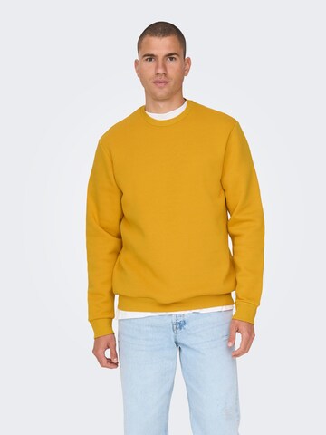 Coupe regular Sweat-shirt 'Ceres' Only & Sons en jaune