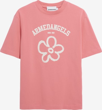 ARMEDANGELS T-Shirt TARJAA LOGO FLOWAA in Schwarz: Vorderseite