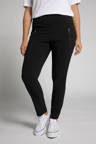 Ulla Popken Regular Pants in Black: front