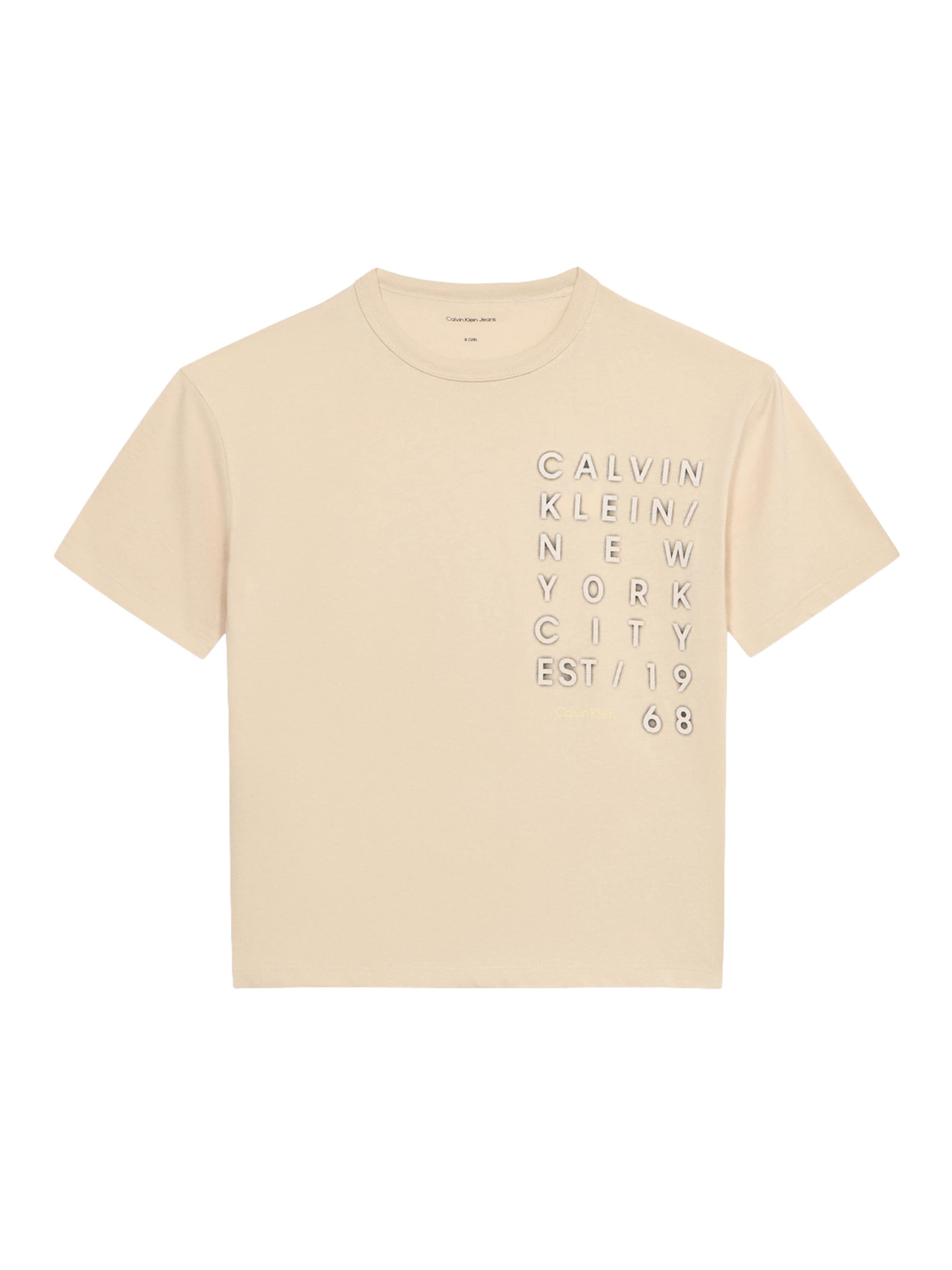 Tricou de la Calvin Klein Jeans pe bej: față