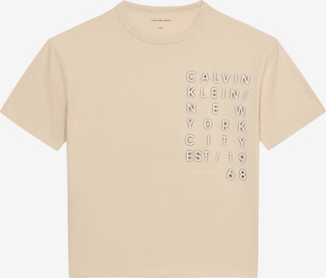 Calvin Klein Jeans Majica | bež barva: sprednja stran