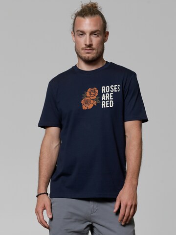 T-Shirt 'Roses Are Red' Watapparel en bleu : devant