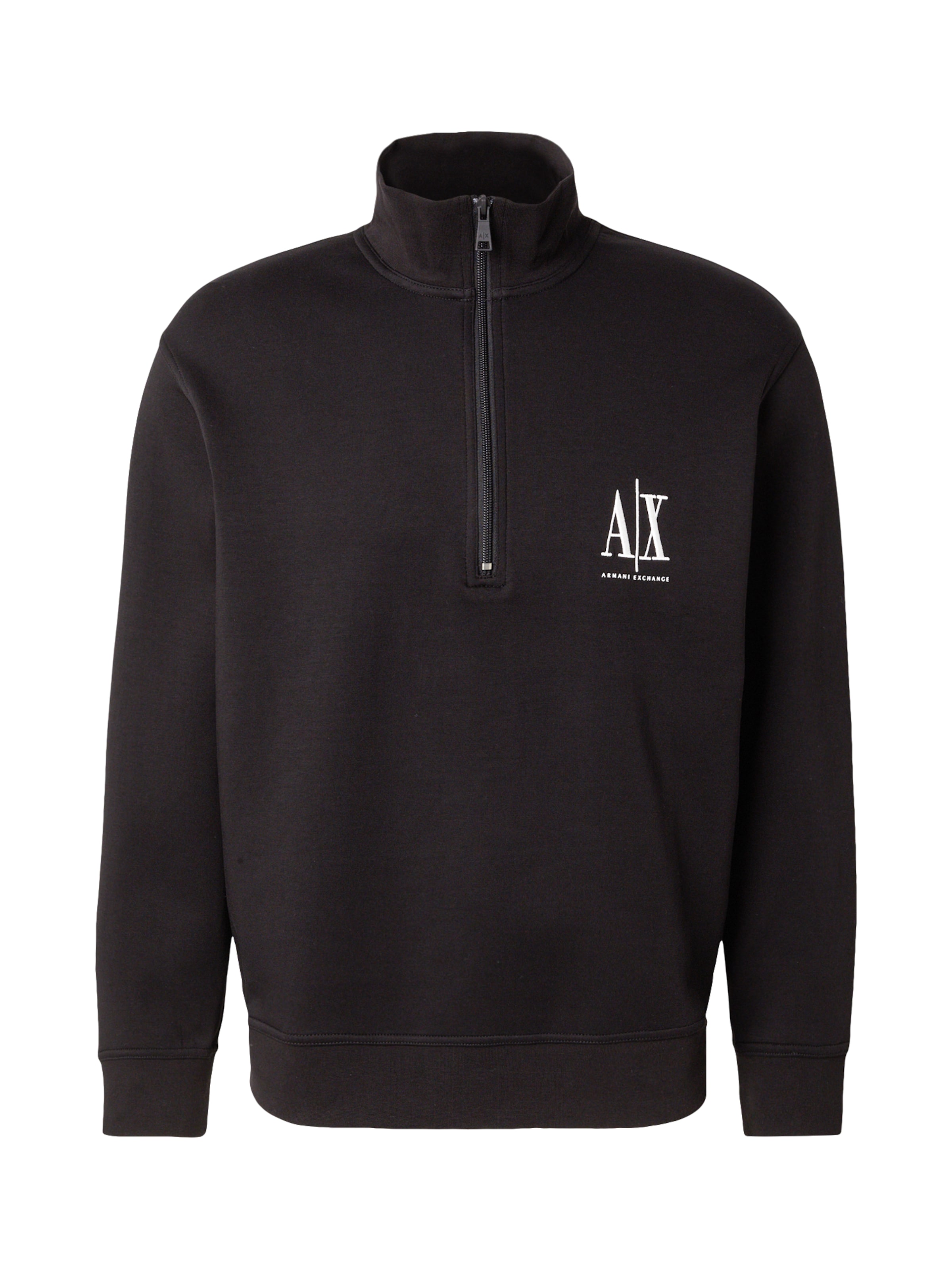 ARMANI EXCHANGE Mikina - Čierna: predná strana