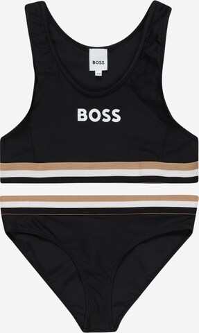 BOSS Kidswear Korzetová Bikiny – černá: přední strana