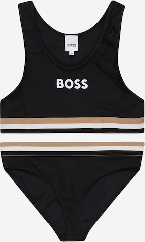 Bikini BOSS Kidswear en noir : devant