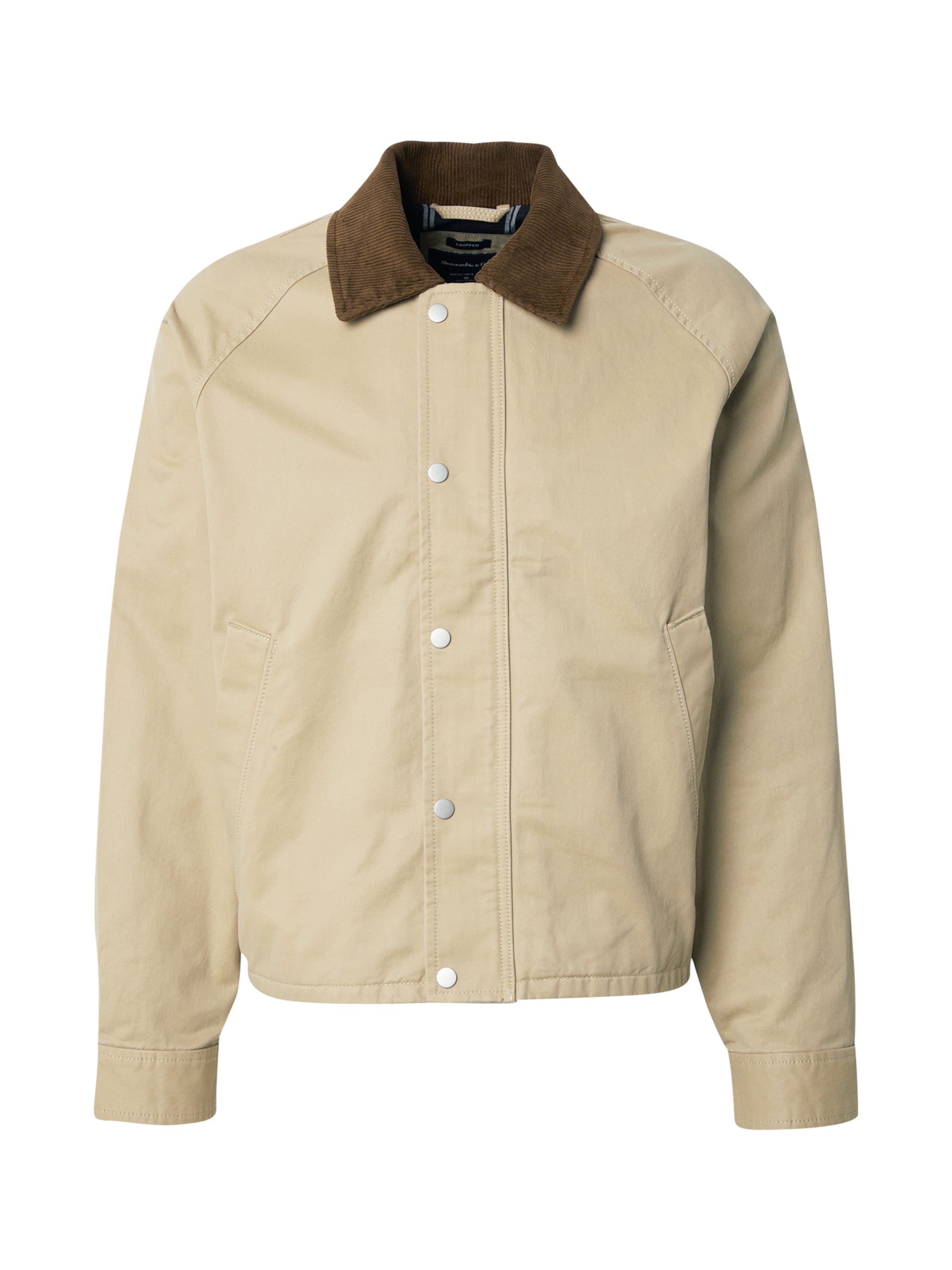 Abercrombie & Fitch Prechodná bunda - Hnedá: predná strana